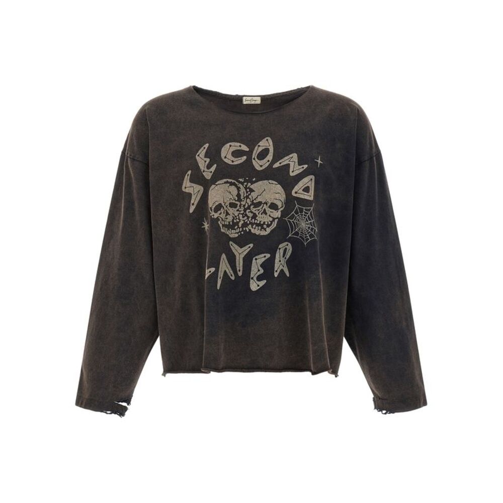 SECOND/LAYER Black Cotton Men's T-Shirt